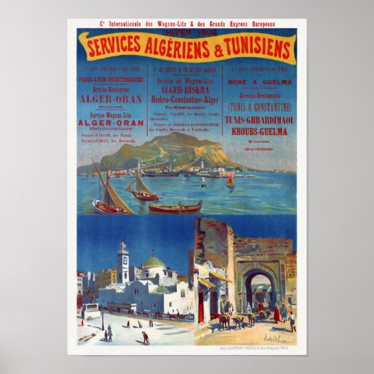 Diensten Algerijnse en Tunesische kabelposter 190 Poster (Voorkant)