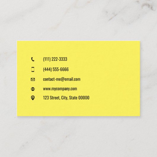 diensten gele visitekaartje (Achterkant)