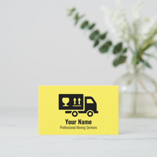 diensten gele visitekaartje (Staand voorkant)