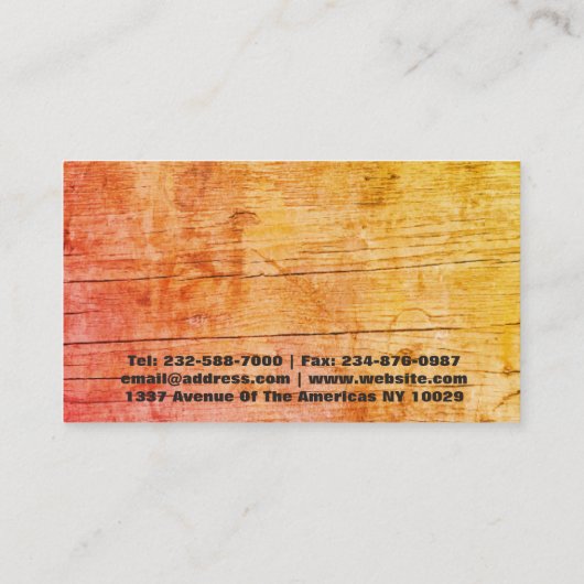 Diensten in verband met carpingbossen en de bouw visitekaartje (Achterkant)