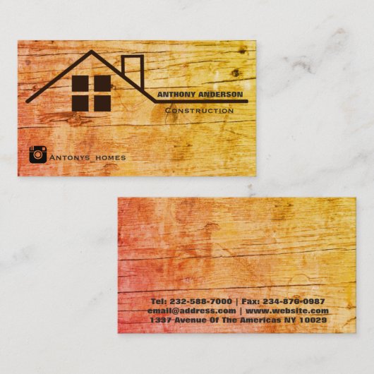 Diensten in verband met carpingbossen en de bouw visitekaartje (Voorkant / Achterkant)