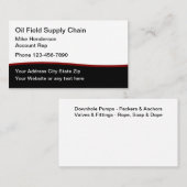 Diensten in verband met de oliebevoorrading visitekaartje (Voorkant / Achterkant)