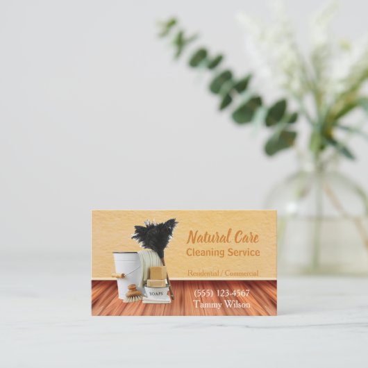 Diensten in verband met de reiniging van natuurlij visitekaartje (Staand voorkant)