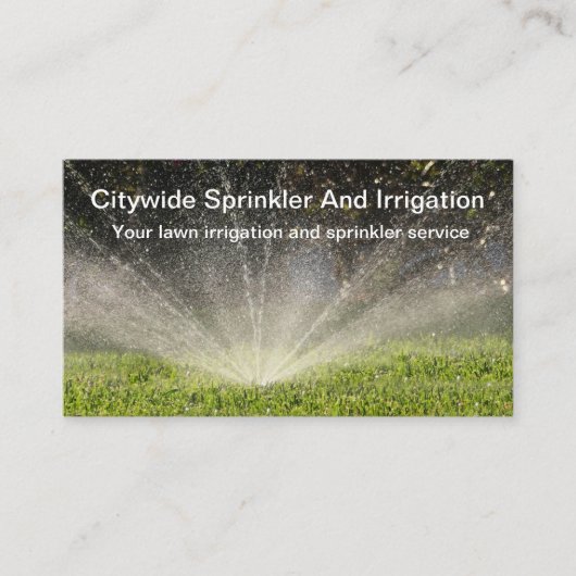 Diensten in verband met grasprinkler en irrigatie visitekaartje (Voorkant)