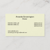 Diensten in verband met het telen van huisdieren visitekaartje (Achterkant)