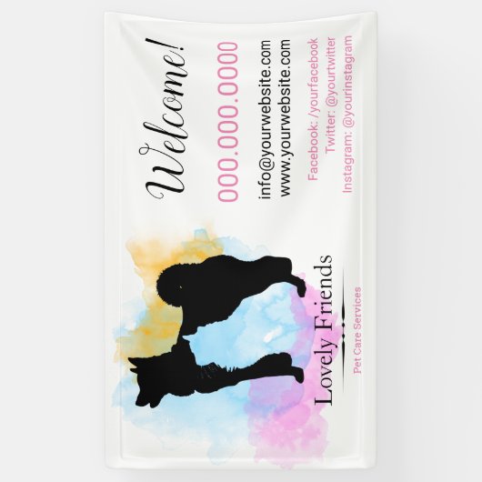 Diensten in verband met kinderverzorging en -verzo spandoek (Verticaal)