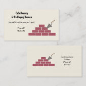 Diensten in verband met metselwerk visitekaartje (Voorkant / Achterkant)