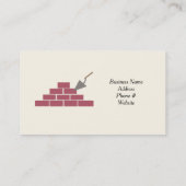 Diensten in verband met metselwerk visitekaartje (Achterkant)