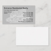 Diensten in verband met onroerend goed visitekaartje (Voorkant / Achterkant)