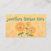 Diensten in verband met tuinzorg voor cartoons visitekaartje (Achterkant)