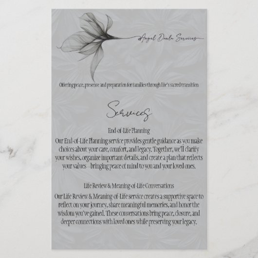 Diensten Menu (Voorkant)