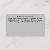 Diensten op het gebied van Kantoor- en thuistechno Visitekaartje (Achterkant)