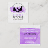 Diensten op het gebied van kinderverzorging / Sitt Vierkante Visitekaartje (Voorkant / Achterkant)