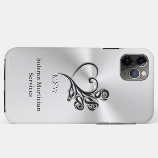 Diensten van begrafenisondernemers, hart en Rozen Case-Mate iPhone Case (Achterkant (horizontaal))