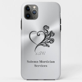 Diensten van begrafenisondernemers, hart en Rozen Case-Mate iPhone Case