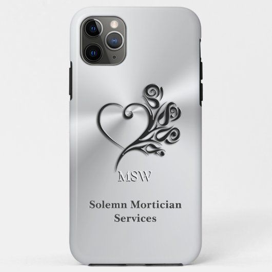 Diensten van begrafenisondernemers, hart en Rozen Case-Mate iPhone Case (Achterkant)