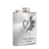 Diensten van begrafenisondernemers, hart en Rozen Heupfles (Rechts)