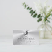 Diensten van begrafenisondernemers, hart en Rozen Visitekaartje (Staand voorkant)