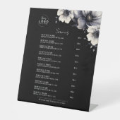 Diensten van Black White Spa Reclamebord Met Voetstuk (Voorkant)