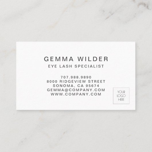 Diensten van Glitter Lash Brow Visitekaartje (Achterkant)