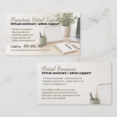 Diensten van virtuele assistenten visitekaartje (Voorkant / Achterkant)