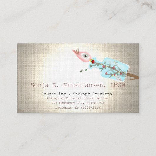 Diensten voor adviestherapie afsprakenkaartje (Voorkant)