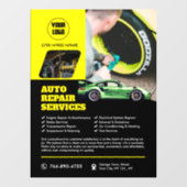 Diensten voor autowerkplaatsen raamsticker (Vel)