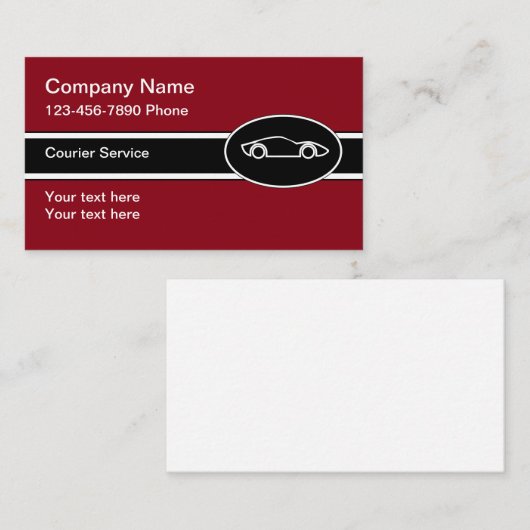 Diensten voor botsing met auto's visitekaartje (Voorkant / Achterkant)