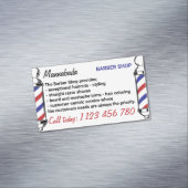 Diensten voor de levering van Barber Pole Magnetisch Visitekaartje (Voorbeeld)