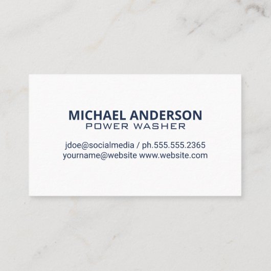 Diensten voor drukreiniging | Zeepbellen Visitekaartje (Achterkant)