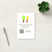 Diensten voor gazonverzorging naam q r code websit post-it® notes (Kantoor)