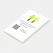 Diensten voor gazonverzorging naam q r code websit post-it® notes (Schuin)