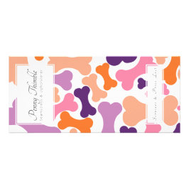 Diensten voor gezelschapsdieren van hondenbeendere reclamekaart