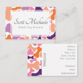 Diensten voor gezelschapsdieren van hondenbeendere visitekaartje (Voorkant / Achterkant)