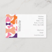 Diensten voor gezelschapsdieren van hondenbeendere visitekaartje (Achterkant)