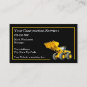 Diensten voor graafmachines voor de bouw visitekaartje (Voorkant)