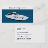 Diensten voor het reinigen van boten visitekaartje (Voorkant / Achterkant)