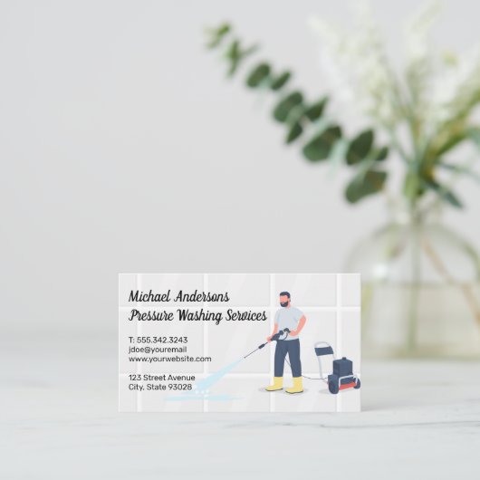 Diensten voor het reinigen van wasdrogers visitekaartje (Staand voorkant)