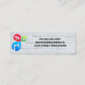 Diensten voor het repareren van huizen | Witte bak Mini Visitekaartje (Achterkant)