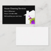Diensten voor het schoonmaken van het huis visitekaartje (Voorkant / Achterkant)