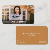 Diensten voor het schoonmaken van het huis visitekaartje (Voorkant / Achterkant)