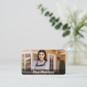 Diensten voor het schoonmaken van het huis visitekaartje (Staand voorkant)