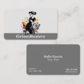 Diensten voor het schoonmaken van het huis visitekaartje (Voorkant / Achterkant)