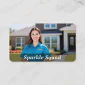 Diensten voor het schoonmaken van het huis visitekaartje (Voorkant)