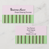 Diensten voor het schoonmaken van het huis visitekaartje (Voorkant / Achterkant)