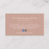 Diensten voor het schoonmaken van het huis visitekaartje (Achterkant)