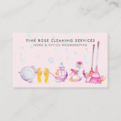 Diensten voor het schoonmaken van het huis visitekaartje (Voorkant)