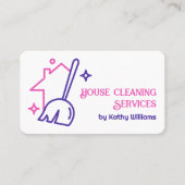 Diensten voor het schoonmaken van het huis visitekaartje (Voorkant)
