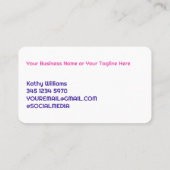 Diensten voor het schoonmaken van het huis visitekaartje (Achterkant)