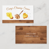 Diensten voor het schoonmaken van houten vloeren visitekaartje (Voorkant / Achterkant)